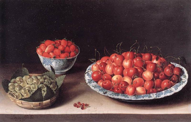MOILLON, Louise Still-Life with Cherries, Strawberries and Gooseberries ag